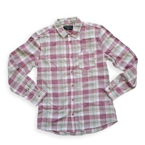 Cotton On Garments Long Sleeve Purple Plaid Flannel Button Down Shirt Men Sz M - Picture 3 of 5